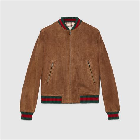 gucci jacket white lips|Gucci suede jacket.